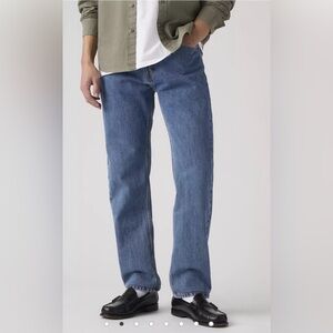 Levi’s Men’s 505 Regular Fit Non Stretch Dark Stonewash Jeans Classic Heavy Duty